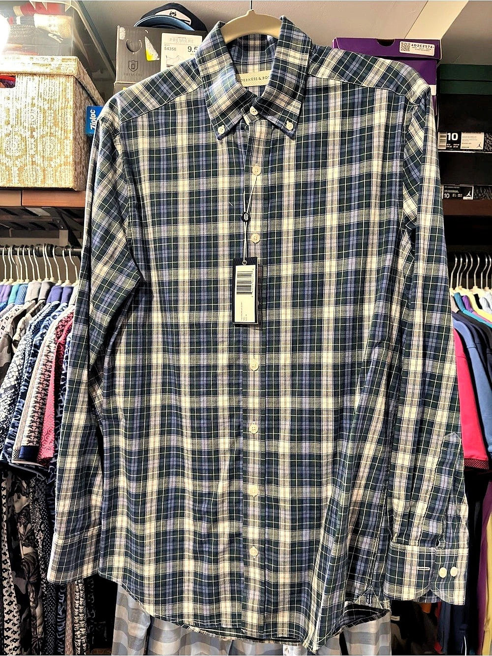 Holderness & Bourne Men’s The Andrews Shirt Tailored Fit Plaid Size Medium NWT